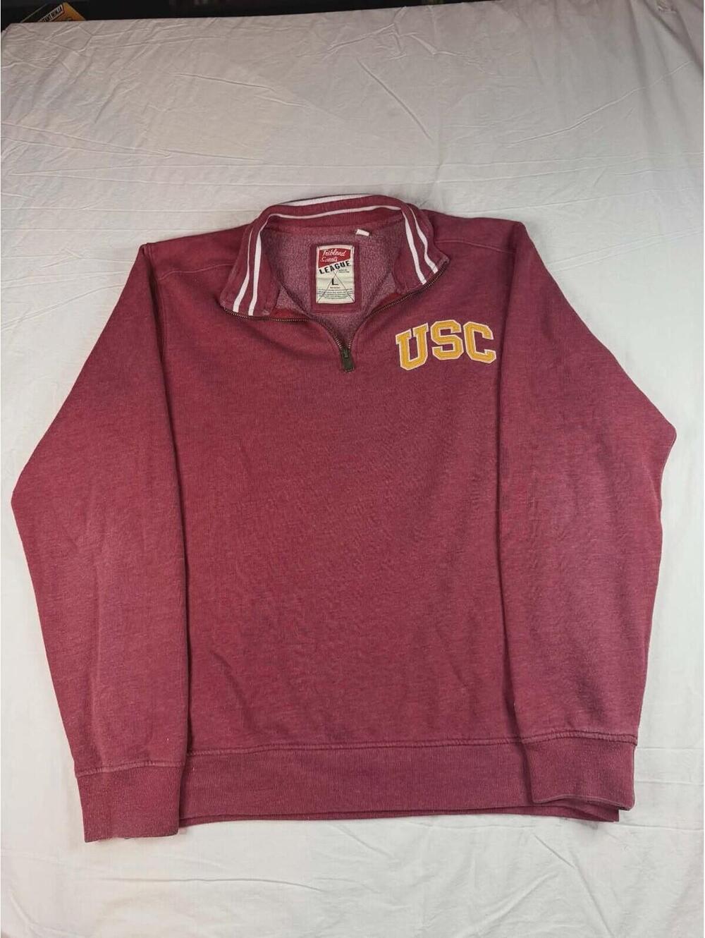 🟥✨ Vintage Timberland League USC Quarter Zip Pullover L ✨🟥